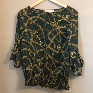 Green and gold Michael kors blouse